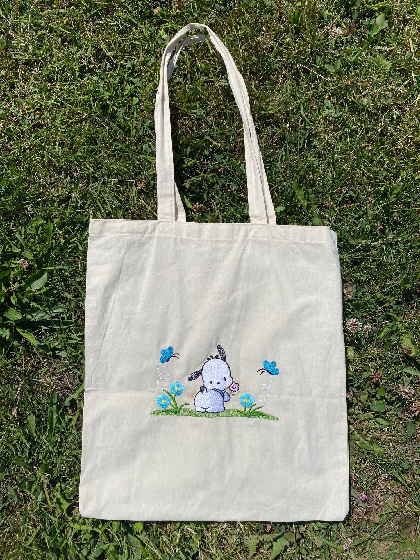 White Dog Tote Bag